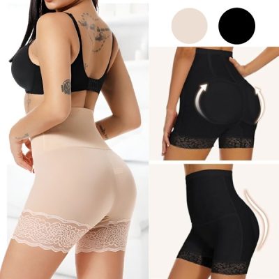 Wyszczuplające majtki z wysokim stanem - Zestaw 2 sztuk (Czarne + Beżowe) | LACYFIT